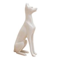 3D Printed Sitting Dog Figurine, Modern Minimalist Dog Statue, Animal Sculpture Decoration for Home Office Desk, Gift for Pet Lovers balta