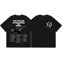 The Weeknd After Hours Til Dawn Tour 2026 Graphic T Shirt Hip Hop Vintage Streetwear Y2k T-shirts Oversize Short Sleeve Female Male Clothing 4XL gray