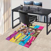 1 vnt. Bratz, Mada, Draugystė Biuro kilimas Minkštas poliesterio įėjimo kilimas Skalbiamas Neslystantis Mašininis 60cm by 90cm black