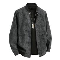 Odinė striukė Vyriška Suede Paltai Pavasarinis Vėjo Striukė Oversized 6XL 7XL 8XL Didelio Dydžio Gatvės Moto Ruduo Prekės ženklas Vandeniui atspari Softshell 6XL juoda