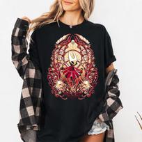 Plus Size Summer Womens Vintage Hornet Hollow Knight Silksong TShirt Cotton Breathable Stylish Versatile Street Style Oversized XL beige