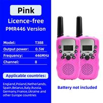 Kids Handheld Wireless Two-Way Walkie Talkie Toy, Smart Communication Device 【1】European countries raudona