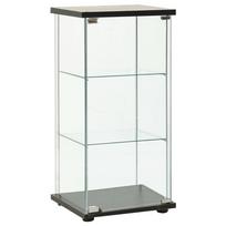 Glass Display Cabinet Tempered Glass Black