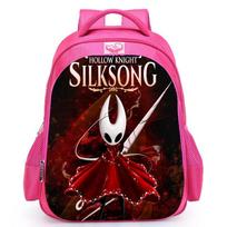 Children'S Backpack Hollow Knight Silksong Cartoon Printed Backpack black-small pink