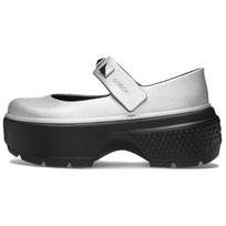 Crocs Platform Mary Jane Shoes Unisex Silver 36-37