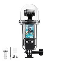 DJI Osmo Pocket 4 vandeniui atsparus dėklas 60M/196ft nardymo korpusas su 540 laipsnių panoraminio vaizdo povandeniniais priedais banglenčių sportui ir nardymui su vamzdeliu skaidri