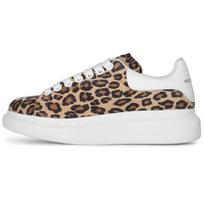 Alexander McQueen Leather Low top Stylish Skateboarding Shoes Women's Yellow 650786WHZW22069 36.5 black