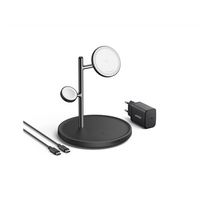 Anker MagGo Wireless Charging Station (15W, 3-in-1 Stand) with cable and charger bundle | B25M3312|B25M3312