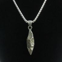 Men'S Necklace Meteorite Pendant Vintage Wishing Stone Zircon Neutral Style gray
