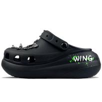 Crocs Classic Crush BNK Wings Skull Hand Chain English Letter Graffiti Heart Star Unique Hole Shoes Unisex Black 36-37 juoda