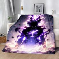 Vieno išlyginamoji spausdinta antklodė Pikniko antklodė Šilta antklodė Minkšta ir patogi antklodė Namų kelionėms Gimtadienio dovana 75x90cm black