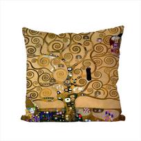 Gustav Klimt Art Pillow Case For Car Sofa Decorative Home Doublesided Print Plush Square Throw Pillow Cushion Cover 30x30cm beige