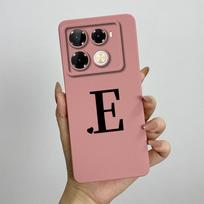for Infinix Note 40 4G X6853 / Note 40 Pro 4G 5G X6850 X6851 / Pro Plus X6851B Phone Case Cute Letters Silicone Shockproof Cover Note 40 Pro Plus 5G gray