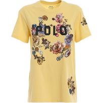 Polo Ralph Lauren Polo Pattern Floral Crew Neck Short Sleeve T-Shirt Women tops 211752365-001 S beige