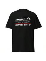 2024 Vyrų marškinėliai Laisvalaikio Hondas Civic EK 9 Entuziasto marškinėliai Grafiniai Vasariniai trumpomis rankovėmis 100% Medvilnė S-3XL Šaunūs marškinėliai S juoda