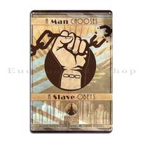 Bioshock Propaganda Poster Kwnblack Metal Sign Print Club Club Home Wall Cave Tin Sign Poster 20x30cm（7.8x11.8inch） black