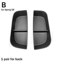 For Xpeng G6 Door Side Storage Box TPE Front Rear Door Handle Organizer Tidying Car Accessories gray