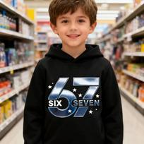 Spring Autumn Funny Cartoon Teal A Brain Rot 67 Six Seven Children's Hoodies Kid Boy Fashion Baby Tee Tops Hooded Sweatshirts 100 brown