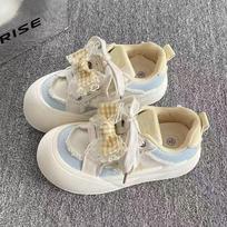 Dopamine bow big head board shoes, new platform bread shoes in spring 35 [strength factory - undertake export] gray