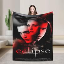 3D Saulėlydžio saga Edwardas Bella Super Šilta Antklodė Kelioninė Biuro Pliušinė Antklodė Flanenelinė Paklodė Sofos Lovo Dangalas 75x90cm