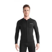 Mens 1.5mm Neoprene Wetsuit Top Long Sleeve Surfing Dive Jacket Warm Rash Guard Swimming Diving Small black