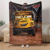 1pc Mcqueens Adventure Flannel Blanket Soft Warm Throw Blanket for Bedroom Living Room Bed Travel Camping Picnic Gift. M73008 75cm x 90cm gray