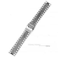 Nerūdijančio plieno laikrodžio apyrankė Seiko lenkta tiesia galine apyranke Jubilee 18mm 20mm 22mm greito atsegimo apyrankės keitimo dirželis 18mm&no logo gray