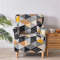 Floral Club Sofa Cover Elastic Spandex Tub Armchair Covers Stretch Single Couch Slipcovers for Study Bar Counter Living Room gray