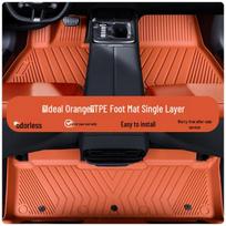 Waterproof TPE Car Floor Mats for AION S 2019–2025 & Lexiang Zhijia Max Edition Ideal Orange - Full TPE Mats brown
