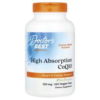 Doctor's Best, highly absorbable CoQ10, containing BioPerine, 100mg, 360 veggie capsules