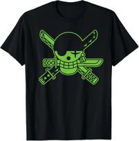 Anime Green Roronoa Zoro Jolly Roger T-Shirt S green