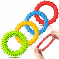 4 vnt. sensoriniai apyrankės Fidget žaislas Tamprios silikoninės juostelės streso malšinimui vaikams ir suaugusiems Raminantis dekompresija blue