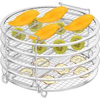 Air Fryer Rack Compatible with Ninja Foodi 8Qt Stainless Steel 8.5inch Dehydrator Stand 5 Layers Stackable Dehydrating Rack Grill for Air Fryer Oven