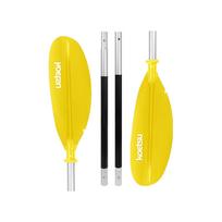 4-Piece Two Way Paddle Adjustable Floating Kayak Paddle Aluminium Alloy Stand Up Paddleboard Paddles for Outdoor Water Sports geltona