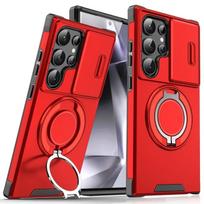 Slenkama kameros apsauga Šarvuotas telefono dėklas Samsung Galaxy S26 Ultra S 26 Plus S26Ultra 5G Automobilio magnetinis laikiklis Metalinio žiedo dangtelis Galaxy S26