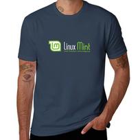 Linux Mint Tshirt Basic Solid Color Short Sleeve Tshirt S black