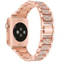 Rhinestone Stainless Steel Strap for Apple Watch Band 40mm 44mm 42mm 38mm Metal Watchband for Apple Watch SE 5 4 3 2 1 42mm 44mm 45mm 49mm