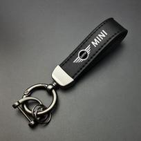 4S Salono Automobilio Emblema Raktų Pakabukas Veršio Oda Automobilio Raktų Pakabukai MINI One Cooper JCW Countryman Clubman Cabrio Paceman Coupe WORKS rdxzk11 black