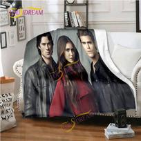 Vampyrų dienoraščiai pledas 3D spausdintas flanelės pledas Pledas biuro pietų pertraukai Pledas sofai-lovai Pledas-užvalkalas Pikniko pledas 75x90cm black