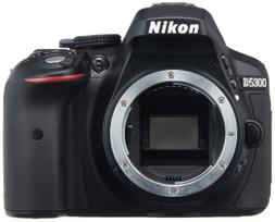 Nikon D5300 Skaitmeninis veidrodinis fotoaparatas D5300BK [Atnaujintas], Juodas, 24MP, 3,2 colio LCD, juoda