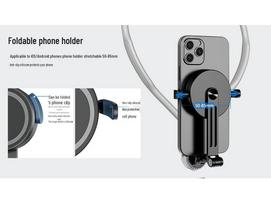 Anti-Shake Outdoor Sports Camera & Live Streaming Magnetic Neck Mount for Cycling gray