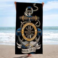 Patterned Oversized Microfiber Beach Mat, Highly Absorbent for Travel Swimming Pool Diving Surfing W40*H60(CM) gray