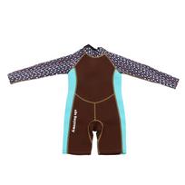 Kids Wetsuit 2.5mm Neoprene Long Sleeve Fullsuit Back Drawstring Warm Keeping Elastic Diving Thermal Suits 10 Size Length: 71cm / 28in, blue