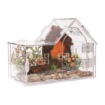 Transparent Reptiles Terrarium Breeding Box With Ventilation Design And Safe Lock For Small Pet Easy Observation gray