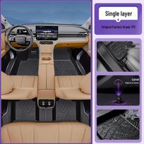 TPE Floor Mats for GAC AION i60: Full Coverage Interior Car Accessories gray