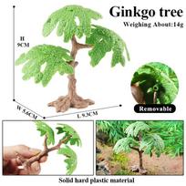 Oenux Simulation Household Decoration Stone Tree Stump Baobab Cacti Farm House Car Fence Accessory Animals Model Education Kids Toys beige