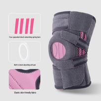 Adjustable Knee Brace: Meniscus Strap for Sports, Climbing, Basketball, Running - Magic Tape Patella Protector Sleeve gray