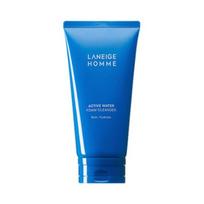 Laneige Homme Active Water Foam Cleanser 150ml Men's Hydrating Facial Cleanser Deep Cleansing Face Wash for Fresh Healthy Skin blue