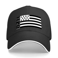 BZH - Breizh - Bretagne - Brittany France Baseball Cap Hood Snap Back Hat black Hats For Women Men's One Size