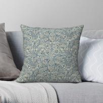 William Morris Sunflower Pillowcase Polyester Linen Velvet Pattern Zip Decor Sofa Seater Cushion Cover 18 60X60CM gray